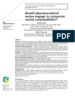 Should Pharmaceutical Companies Engage in Corporate Social Responsibility? PDF