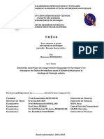 Simulatio Numerique Du Comportement Dynamique Et Thermique Dun Echangeur de Chaleur Bi Tubulaire Muni Dailettes Destine