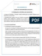 Nota Informativa - Avaliação Do Desempenho Docente e Formação Contínua de Docentes