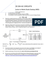 Ece 204 Ac Circuits: Lab # 1 Introduction To Mobile Studio Desktop (MSD)