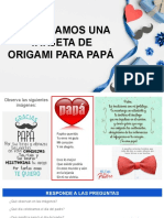 ELABORAMOS UNA TARJETA DE ORIGAMI PARA PAPÁ - 3ro