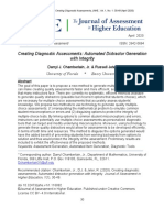 Chamberlain, D. J., & Jeter, R. (2020) - Creating Diagnostic Assessments. Journal of Assessment in Higher Education, 1 (1), 30-49.