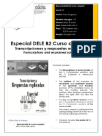 Especial DELE B2 Curso Completo: Transcripciones y Respuestas Explicadas