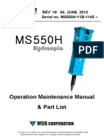 Operation Maintenance Manual & Part List: Serial No. MS550H-11B-1145 REV' 8 04. JUNE. 2012