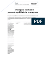 Caso Práctico para Calcular El Punto de Equilibrio de Tu Empresa