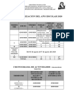 Calendarización Del Año Escolar 2020 - Trimestres - Pandemia