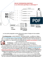 EXPRESSION DE L'INFORMATION GÉNÉTIQUE TD (Activités)