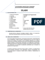 Silabo Paradigmas de Programación 2020-I