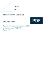 Mark Scheme (Results) January 2020: Pearson Edexcel International GCSE in Mathematics A (4MA1) Paper 1H