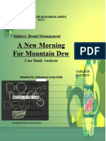 A New Morning For Mountain Dew: Subject: Brand Management