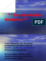 Les Anomalies Dentaires