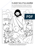 Coloring Page: Through Every Day: Jesus Loves The Little Children