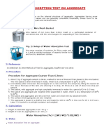 Water Absorption Test On Aggregate