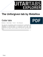 METALLICA - The Unforgiven Guitar Tabs - Guitar Tabs Explorer