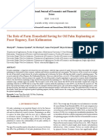 The Role of Farm Household Saving For Oil Palm Replanting at Paser Regency, East Kalimantan