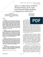 Oral Contraceptive As A Risk Factor of Breast Cancer in Female Patients at Dr. Cipto Mangunkusumo National Public Hospital, Jakarta, Indone