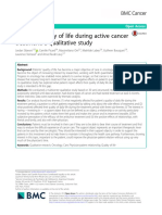 Patients ' Quality of Life During Active Cancer Treatment: A Qualitative Study