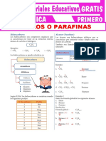 Alcanos o Parafinas para Primer Grado de Secundaria 1