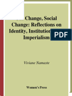 Viviane Namaste - Sex Change, Social Change - Reflections On Identity, Institutions, and Imperialism (2005, Women's Press (CA) ) PDF