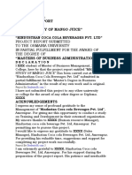 A Project Report ON "Market Study of Mango Juice" IN