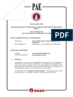 Silabo Procesado - TI en Los Procesos - Serida PDF