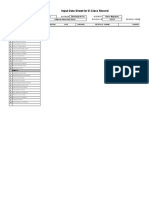 Input Data Sheet For E-Class Record: Region Division District School Name School Id School Year