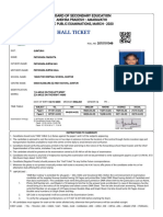 Hall Ticket: Board of Secondary Education