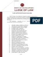 Law Aptitude Exam (Lae) 2020