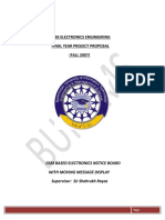 (FALL 2007) : Bs Electronics Engineering Final Year Project Proposal