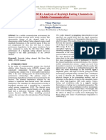 Bit Error Rate (BER) Analysis of Rayleigh Fading Channels in Mobile Communication