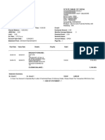 Statement of Account: State Bank of India