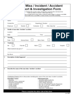 Near Miss / Incident / Accident Report & Investigation Form: 1. Person(s) Involved