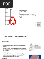 Fire Proof & Fire Resistant Boards / Tiles: - 16091AA032 - 16091AA034 - 16091AA042 - 16091AA047 - 16091AA060