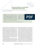 Endodontics: Success of Maintaining Apical Patency in Teeth With Periapical Lesion: A Randomized Clinical Study