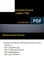 Restoration Period (1660-1798)