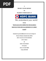 HDFC Bank Summer Intership Report