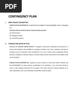 Contingency Plan: I. Brief Project Description