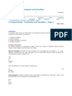 Programming - Constants and Variables