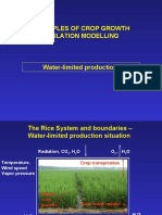 Principles of Crop Growth Simulation Modelling