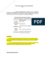 The Philippines' National Telecommunications Commission (Filipino: Pambansang Komisyon Sa Telekomunikasyon), Abbreviated As NTC, Is An Agency of The Philippine Government Under