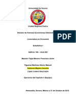 Ejercicios de Estadística V (Equipo) PDF