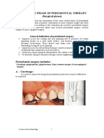 Corrective Phase of Periodontal Therapy (Surgical Phase)