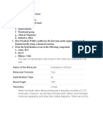 Name of The Molecule Molecular Formula Hybridization Type Bond Angle Geometry