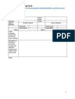 E Portfolio Planning Form