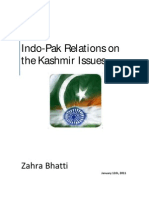 Indo - Pak Relation On Kashmir Issue