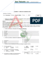 Examen 1 Vacacional - Secundaria Grupo 1