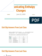 Communicating Enthalpy