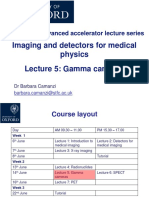 Imaging and Detectors For Medical Physics Lecture 5: Gamma Cameras