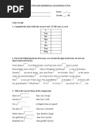 English Remedial Exam Practice