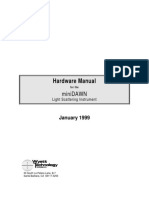 Wyatt, 1999 Manual For miniDAWN Light Scattering Instrument